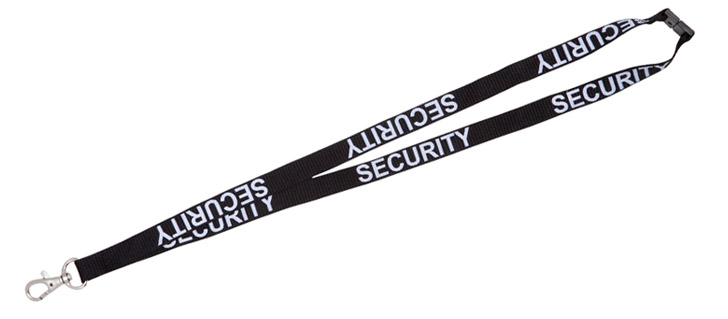 Security Lanyards are preprinted so you can order in low quantities